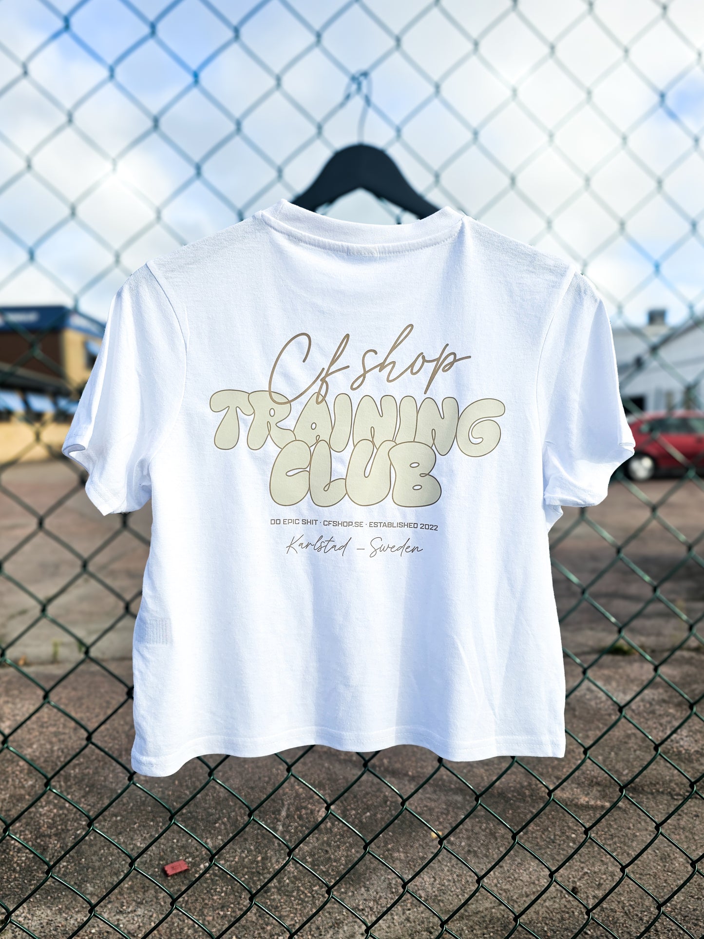 CFSHOP Training Club - Cropped Boxy Tee (White)