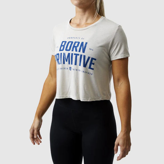 Born Primitive - Property of Born Primitive Crop Tee (Heather dust)
