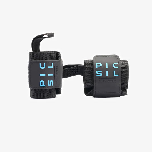 Picsil handledsskydd powerlifting (Black/Blue)