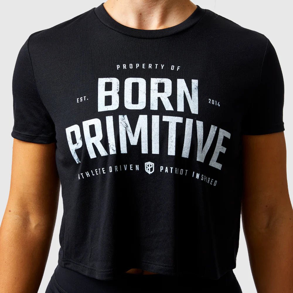 Born Primitive - Property of Born Primitive Crop Tee (Black)