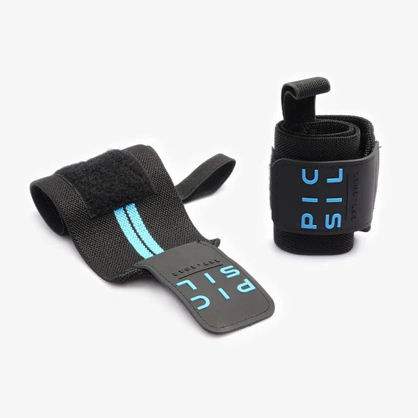 Picsil handledsskydd powerlifting (Black/Blue)