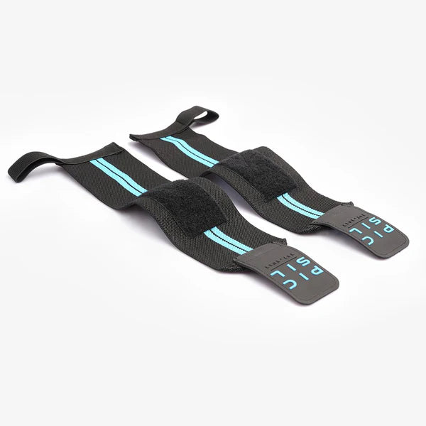 Picsil handledsskydd powerlifting (Black/Blue)