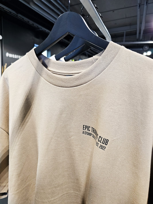 Epic Training Club - Unisex Oversize Heavyweight Tee Tan