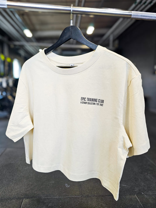 Epic Training Oversize Crop Tee (sand)