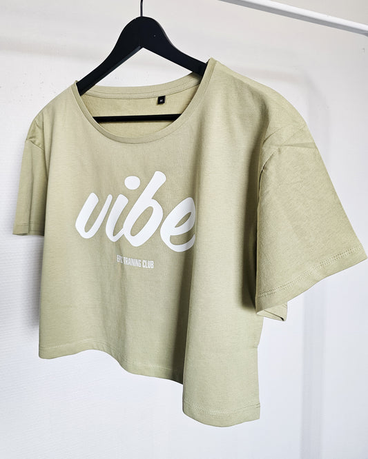 Vibe Crop Tee (Sage)