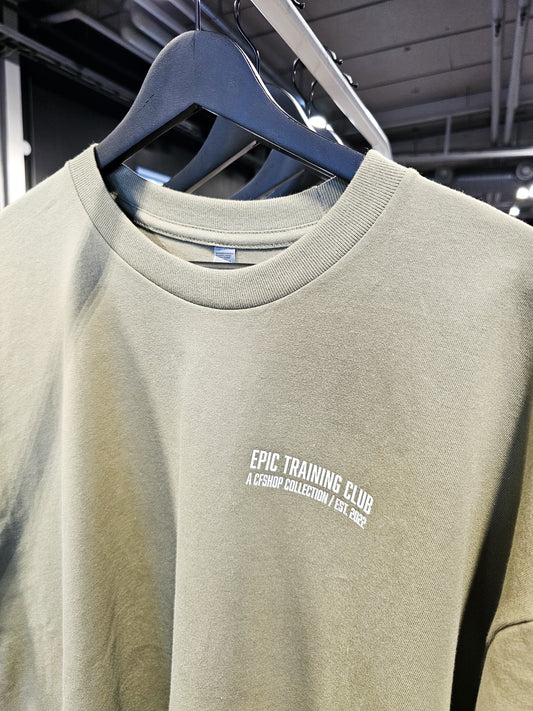 Epic Training Club - Unisex Oversize Heavyweight Tee Olive