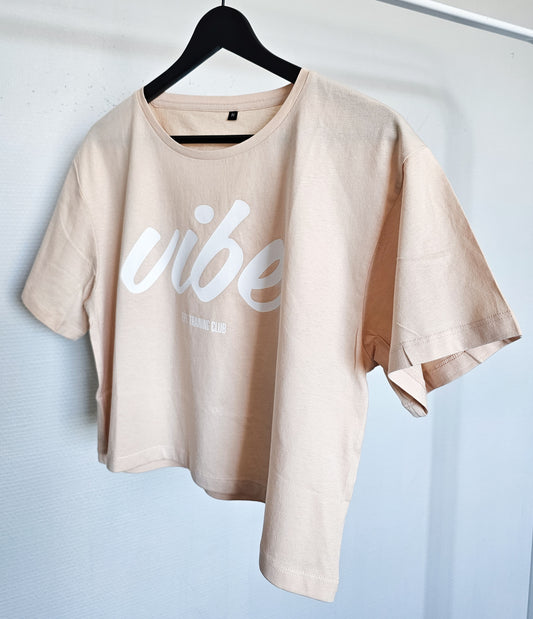 Vibe Crop Tee (Sand)