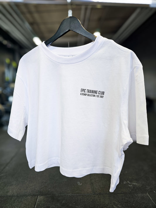 Epic Training Oversize Crop Tee (white)